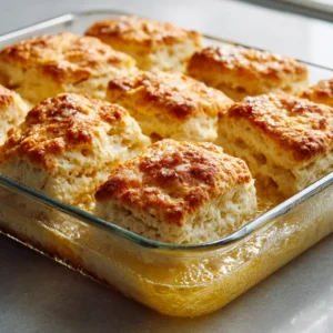 Close-up of Butter Swim Biscuits showing the fluffy white interior crumb and golden top.