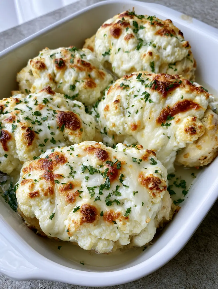 Top-down handheld smartphone photo of Creamy Baked Ricotta Chicken in a rectangular white baking dish with pan juices.