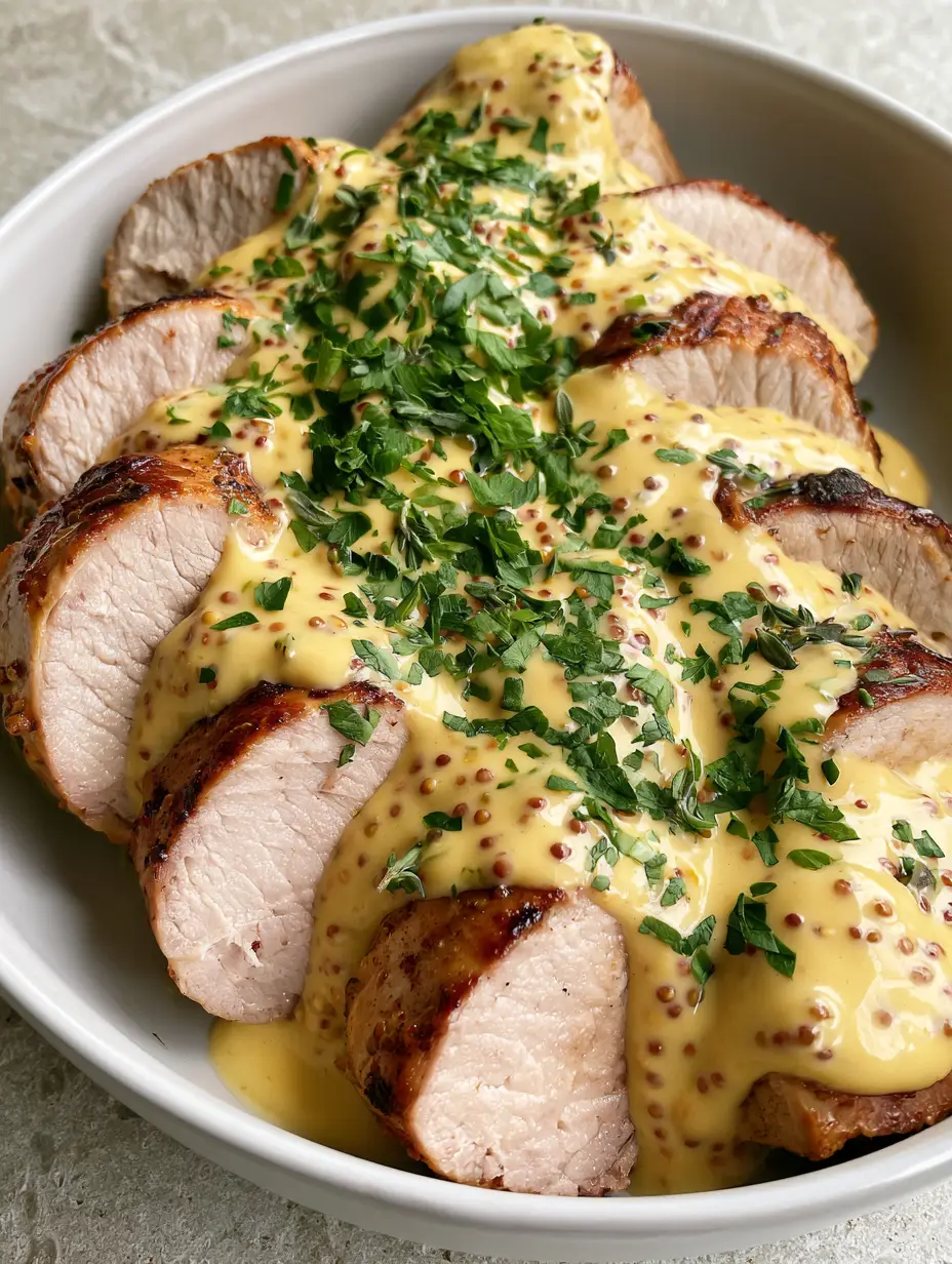 Searing pork tenderloin in a hot pan to develop a deep, caramelized golden-brown crust all over the meat.