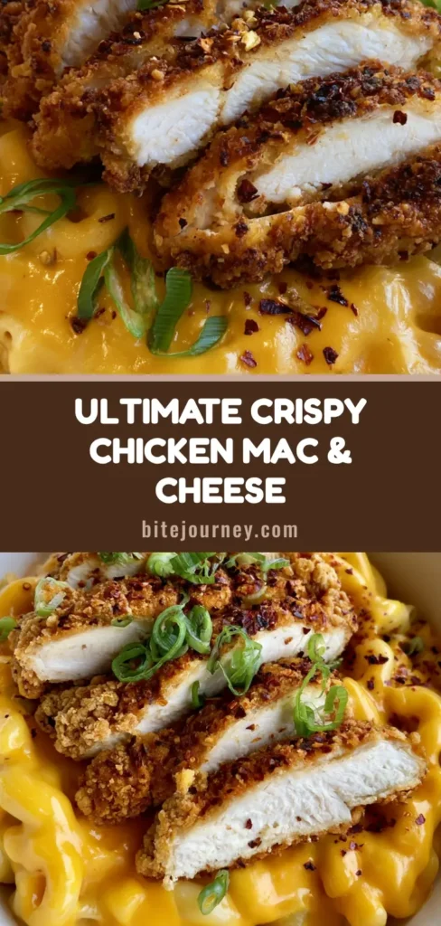 Chicken Tender Mac and Cheese: The Ultimate Crispy Comfort Bowl 3 A deep white bowl of Chicken Tender Mac and Cheese with vibrant orange sauce, crispy chicken slices, and green onions.