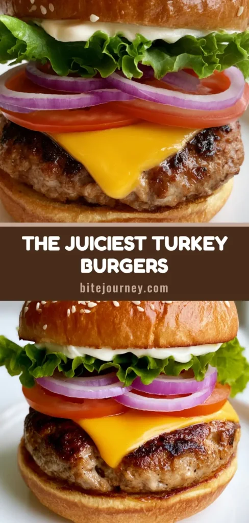 Juicy Ground Turkey Burgers: The Ultimate Gourmet Guide 4 A handheld gourmet Juicy Ground Turkey Burger on a white plate with melted cheddar and fresh butter lettuce.