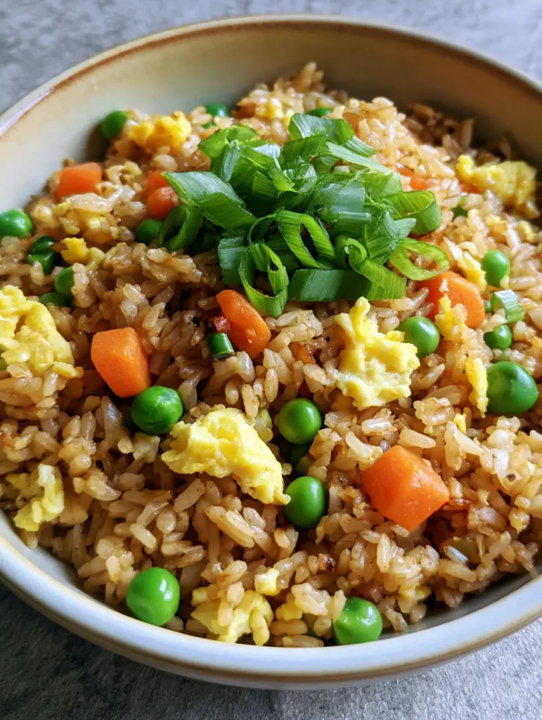 Egg Fried Rice Recipe: The Ultimate Guide to Restaurant-Quality Grains 2 Close-up of separated jasmine rice grains with soy sauce glaze and bright yellow eggs. (Egg Fried Rice Recipe)